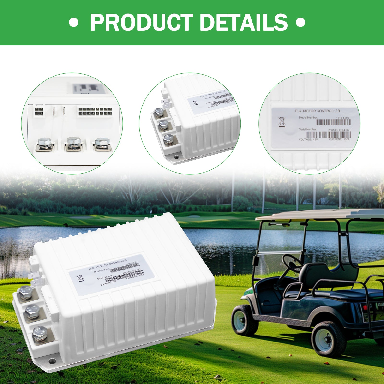 ya 5 8.7 48V 250A 1515-5206 Motor Controller 103982301 for Curtis Club Car Precedent