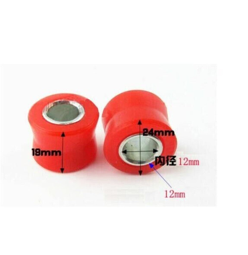 ya 1 8.25.2 shuiyin 2PC Motorcycle Rear Shock Absorber Rubber Bush Ring Red Bike Spare Part 12mm