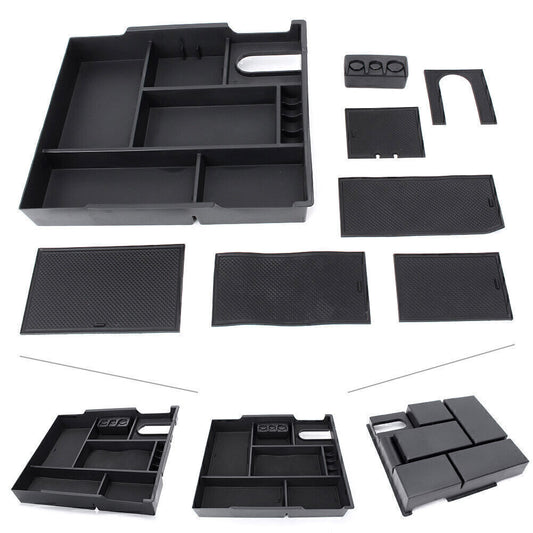 ya 1 7.2 Car Center Console Storage Box or Coin Holder Container Fit for Toyota Tundra 14-18