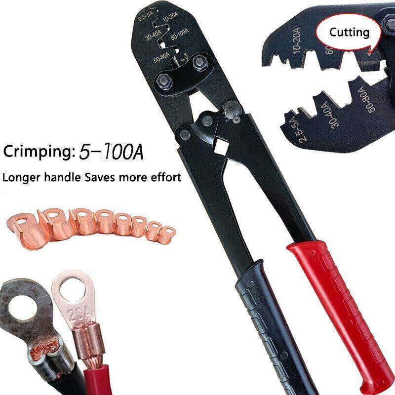 Manual Copper terminal Wire Crimping pliers Cold pressing terminal u-type 5-100A