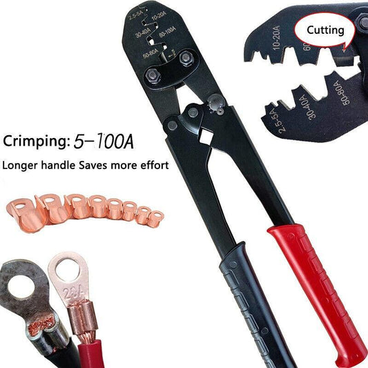 Manual Copper terminal Wire Crimping pliers Cold pressing terminal u-type 5-100A