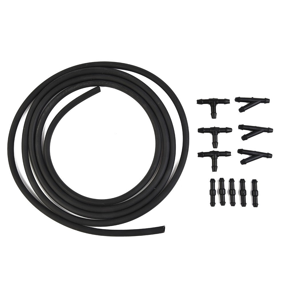 ya 5 8.7 Car Windshield Washer Hose + Connector Kit T-Piece Tube Pipe Splitter Connector