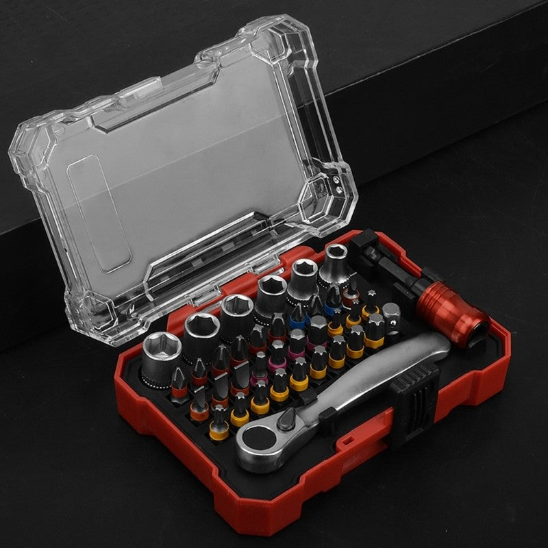 ya 26 Heavy Duty Ratcheting Screwdriver Set Bit Carbon Steel Tool Case