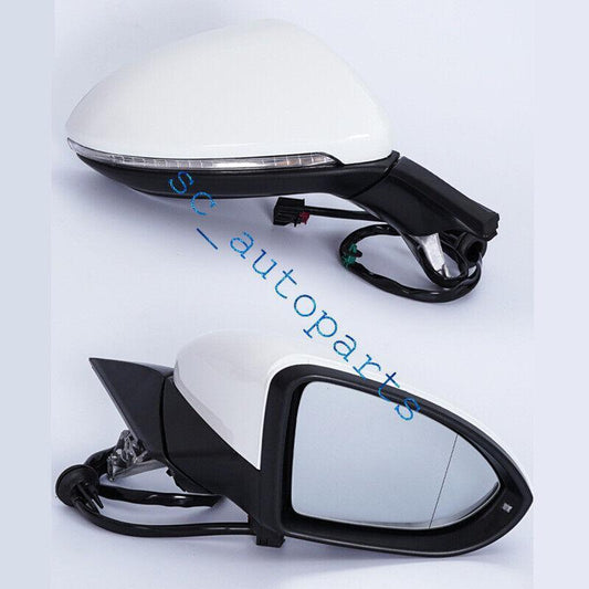 ya 1 8.5.3 Side Mirror 2015 - 2020 for VW for Golf 7 White Right Heated 6 Wire 