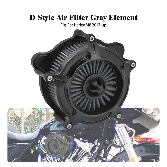 ya 8 5.26 Matte Black Air Cleaner Intake Filter for Harley Touring Street Road Glide 17-25