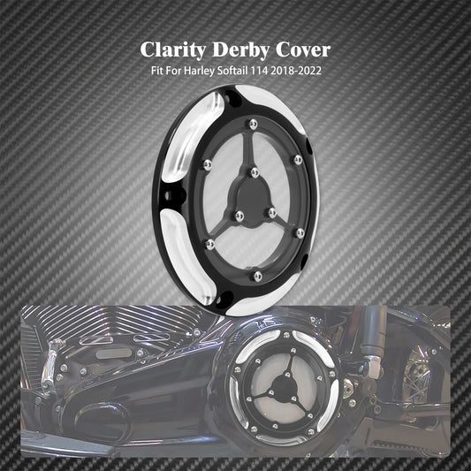 ya 1 7.4 Black Engine Derby Cover Fit for Harley Softail 114 Street Bob Breakout FXLRS
