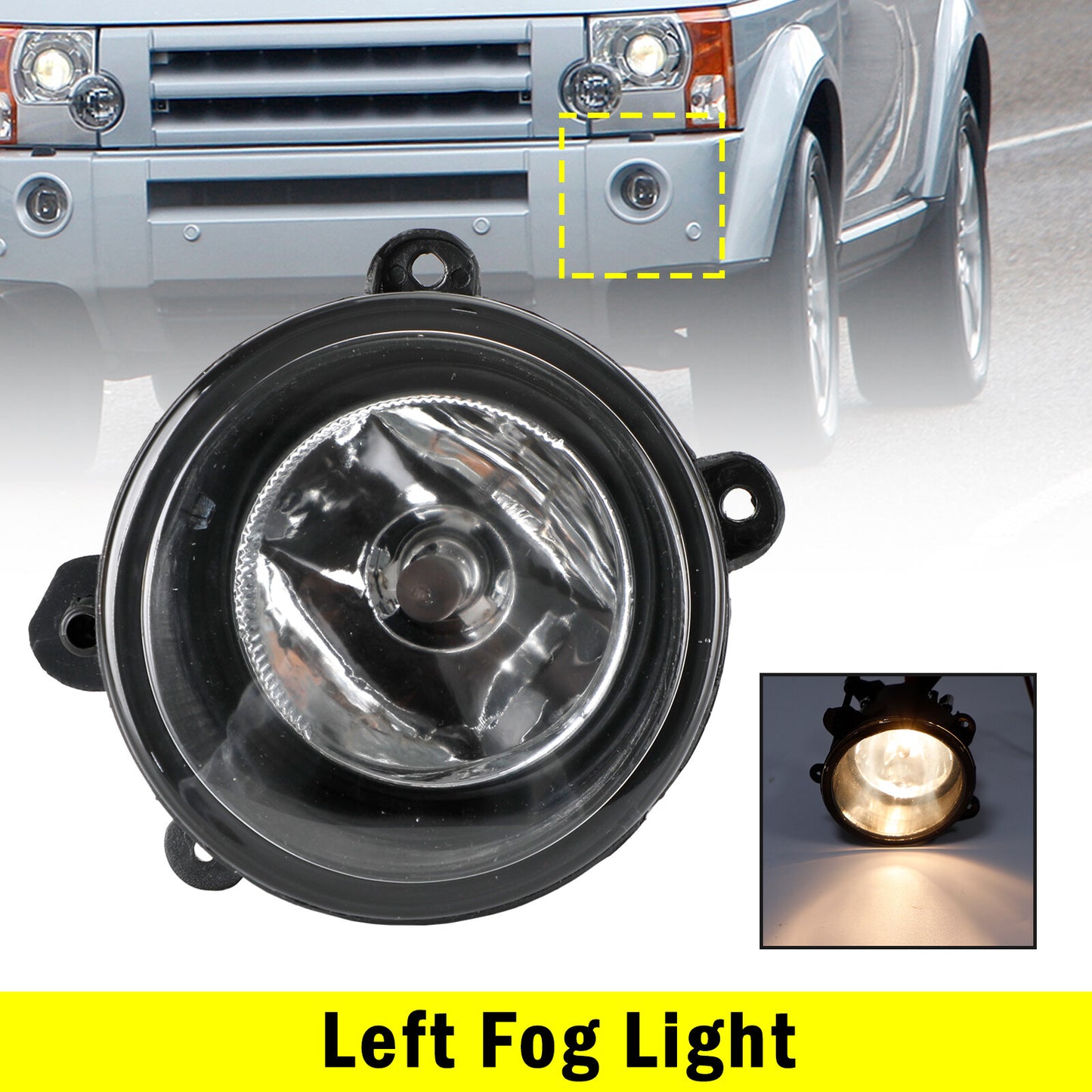 ya 1 8.5.1 Front Left Fog Light Lamp for Land Rover Discovery 03-04 for RANGE ROVER 06-09