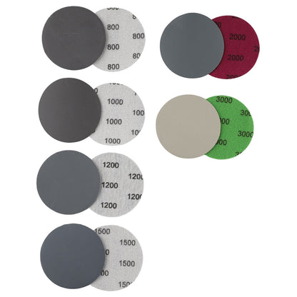 ya 14 30pcs 3 75mm Hook Loop Wet/Dry 800 1000 1200 1500 2000 3000 Grit Sanding/ Discs
