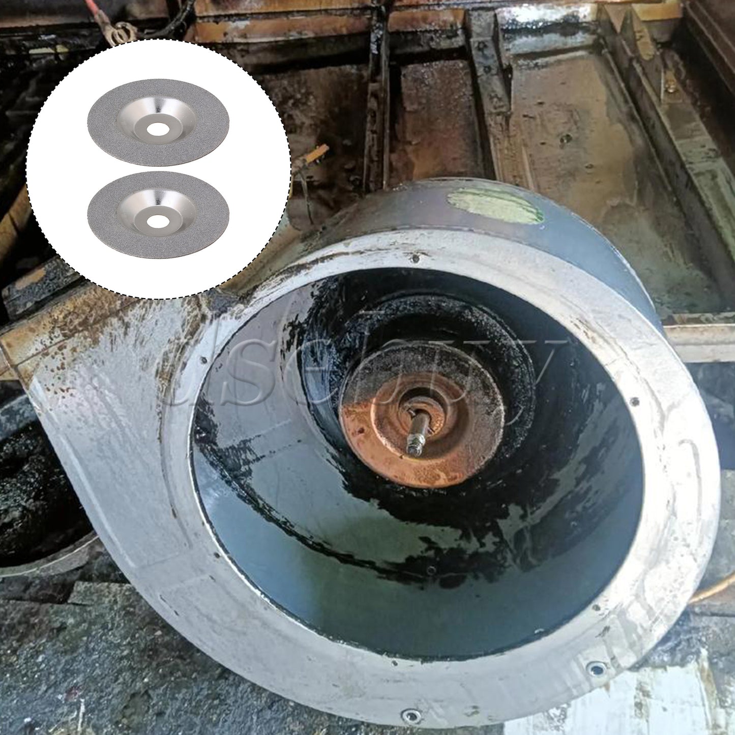 ya 17 2 Pieces Metal Grinding Disc Wheels for Edge Polishing Shaping 4   OD