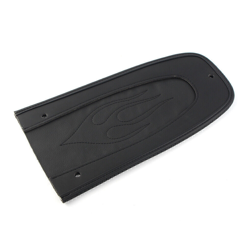 ya 5 8.7 for Harley Touring 97-17 Leather Drag Black Flame Stitch Leather Rear Fender Bib