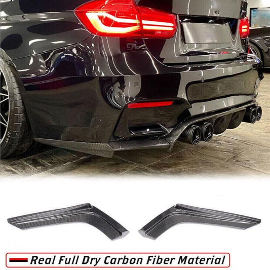 ya 4 6.17 Suitable for BMW F80 M3 F82 F83 M4 2015 - 20 Real Carbon Rear Bumper Side Extension Corner
