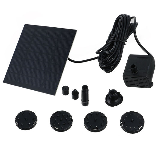 ya 14 Solar Fountain Pump Outdoor Garden Floating Fountain Pump Black Plastic