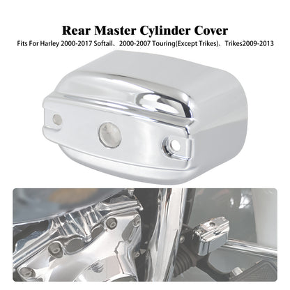 ya 5 8.7 Chrome Rear Brake Master Cylinder Cover for Harley Road Electra Glide 2000-2007