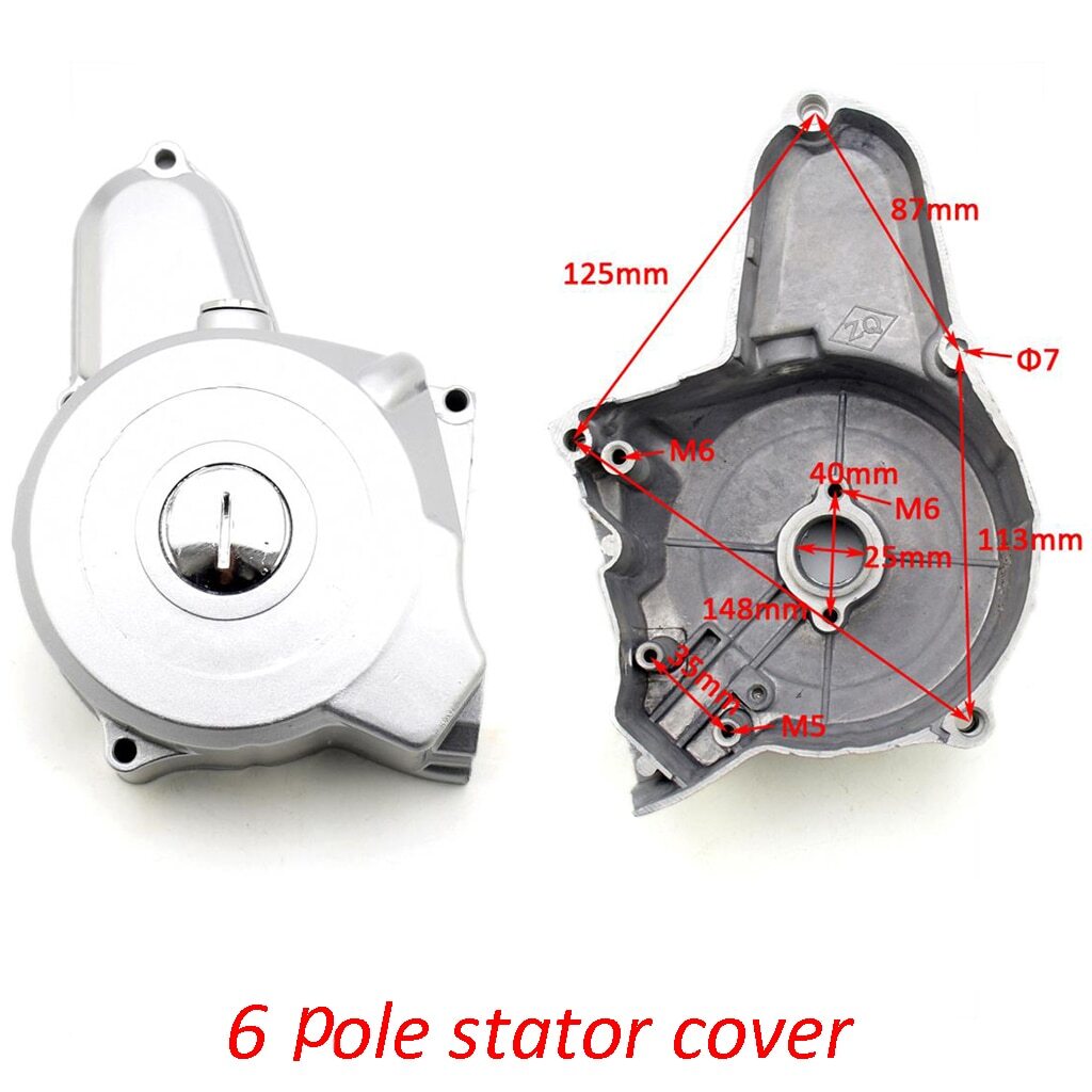 ya 27 7.2 Pit Bike ATV Quad Dirt Bike Magneto Engine Casing Cover 6 hole Stator 70cc-125cc