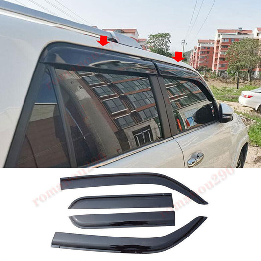 ya 4 6.17 for Toyota for 4Runner 2010-23 Smoky Window Visor Vent Sun Shade Rain Guard Visor 4x