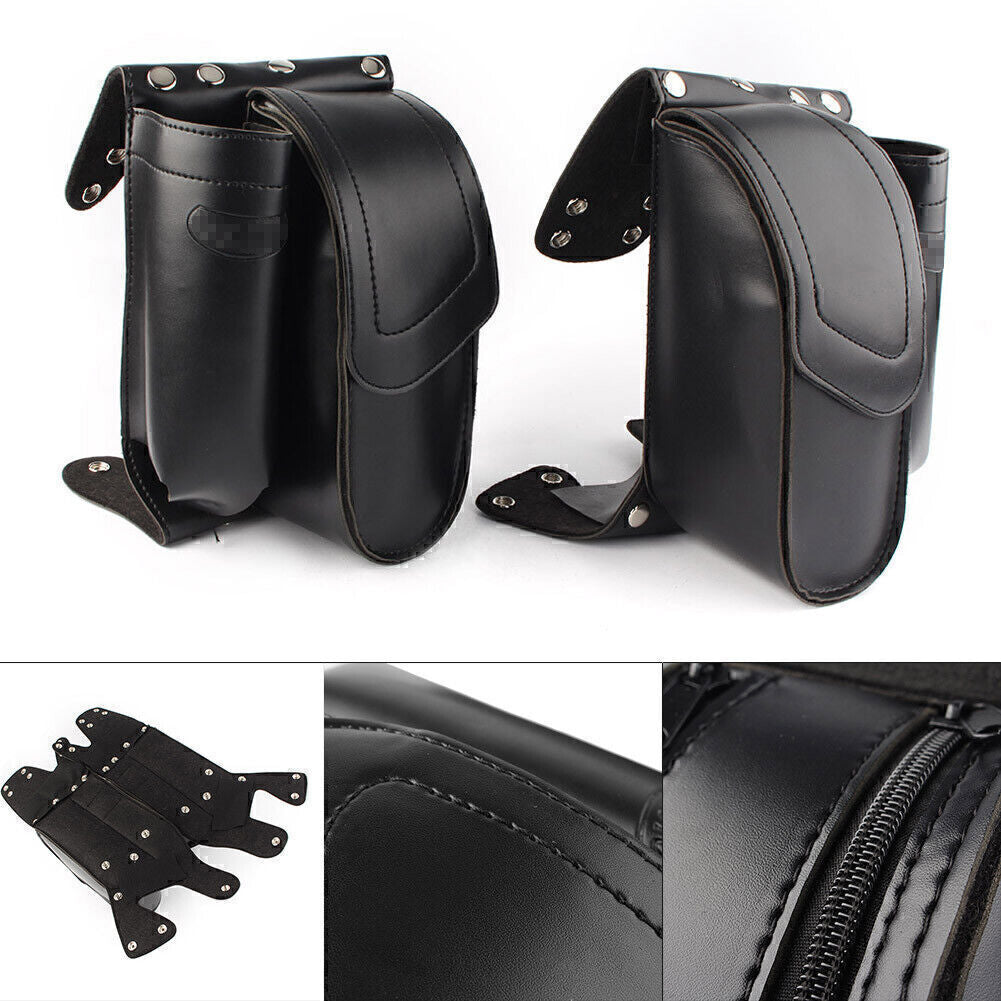 ya 12 5.21 2pcs Saddlebag Guard Bag Water Bottle Set Fit for Harley Touring Road King