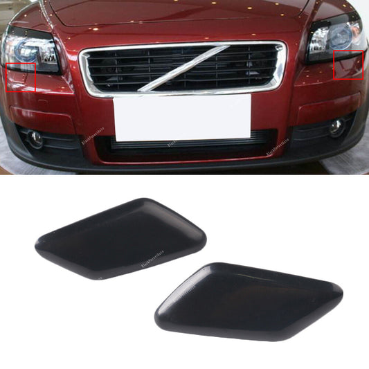 ya 27 6.18 2x R & L Primed Headlight Washer Cover Cap Front Bumper for VOLVO C30 2010-2013