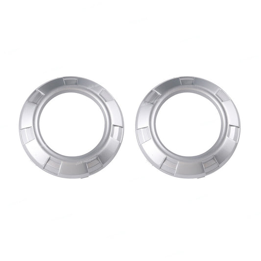 ya 13 5.27.2 2Pcs Front Left+Right Fog Light Lamp Cover Silver for Mitsubishi for Pajero Montero