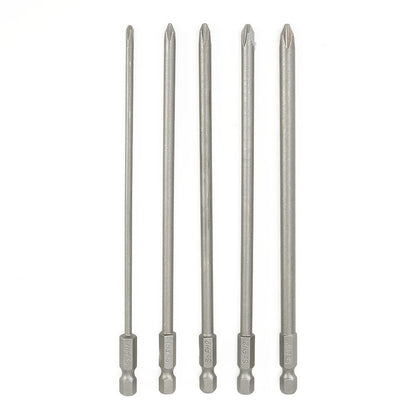 ya 26 5Pcs 1/4 Hex 150mm Long Magnetic Cross Head PH1 PH2 Electric Screwdriver Bit New