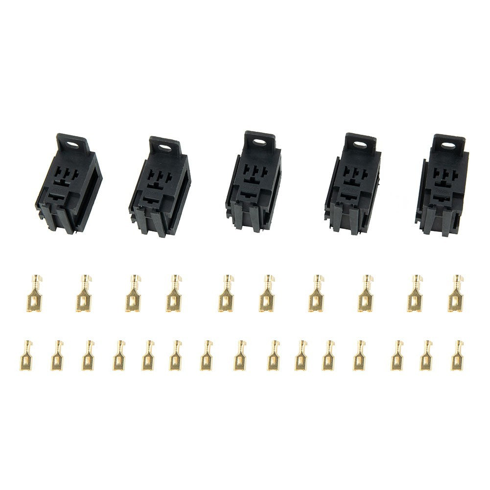 ya 1 7.4 5x 12V/ 24V 60AMP 5 Pin Car Automotive Relay Socket With 25x Copper Terminals