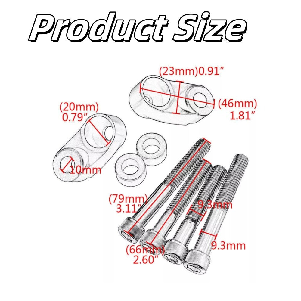 ya 5 6.16.2 Motorcycle Front Turn Signal Bracket Relocation Kit for Harley Dyna Sportster