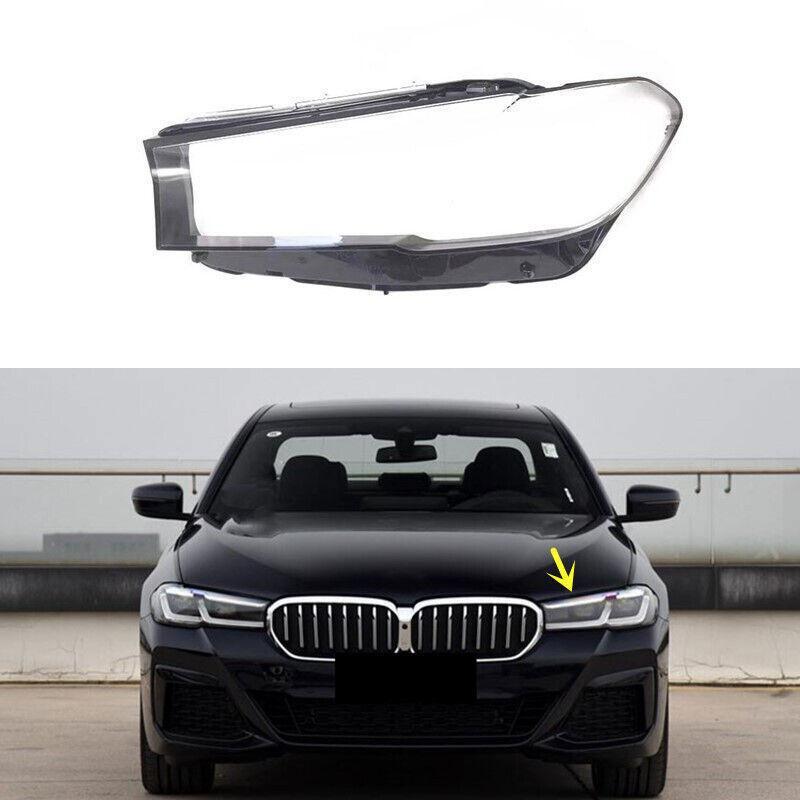 ya 2 6.29 Left headlight transparent lens protective cover+sealant suitable for BMW 5 series G30 G38 2021-2023