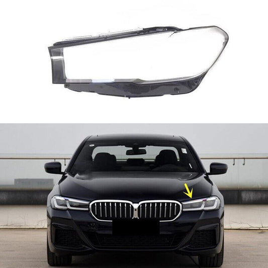 ya 2 6.29 Left headlight transparent lens protective cover+sealant suitable for BMW 5 series G30 G38 2021-2023
