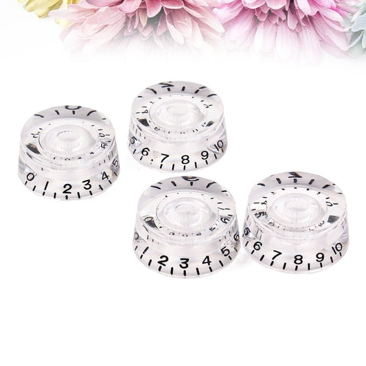 ya 1 7.7 4 PCS/ Knob Set Tone Knobs Electric Guitar Plastic Control Volume and