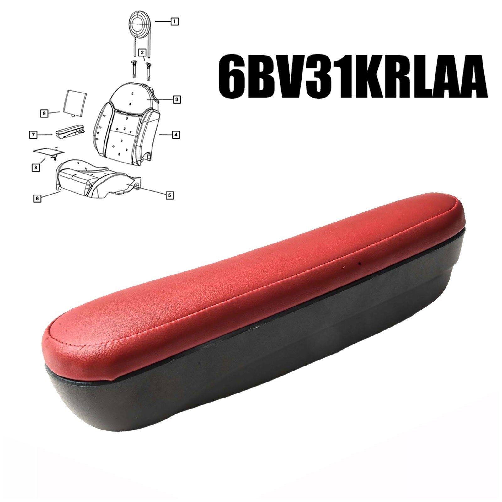 ya 5 8.7 for for Fiat 500 Front Left Inboard Armrest Easy Installation Replacement Part