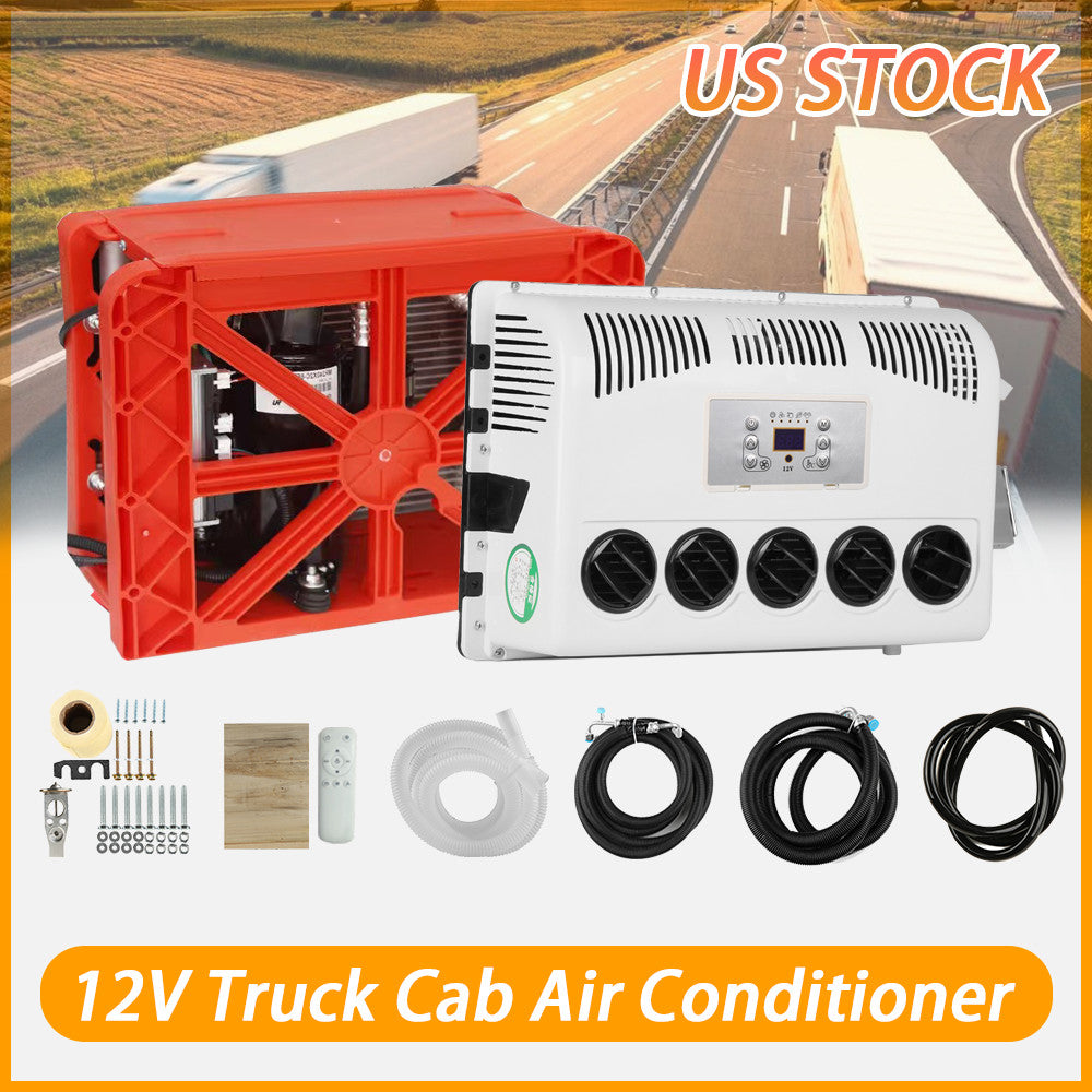 ya 5 8.7 12V 10000BTU Car Bus RV Caravan Air Conditioner For Truck Engineering Split A/C