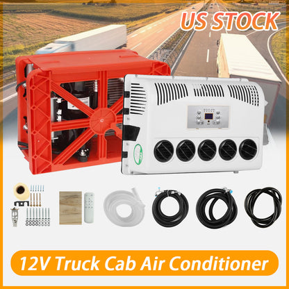 ya 5 8.7 12V 10000BTU Car Bus RV Caravan Air Conditioner For Truck Engineering Split A/C