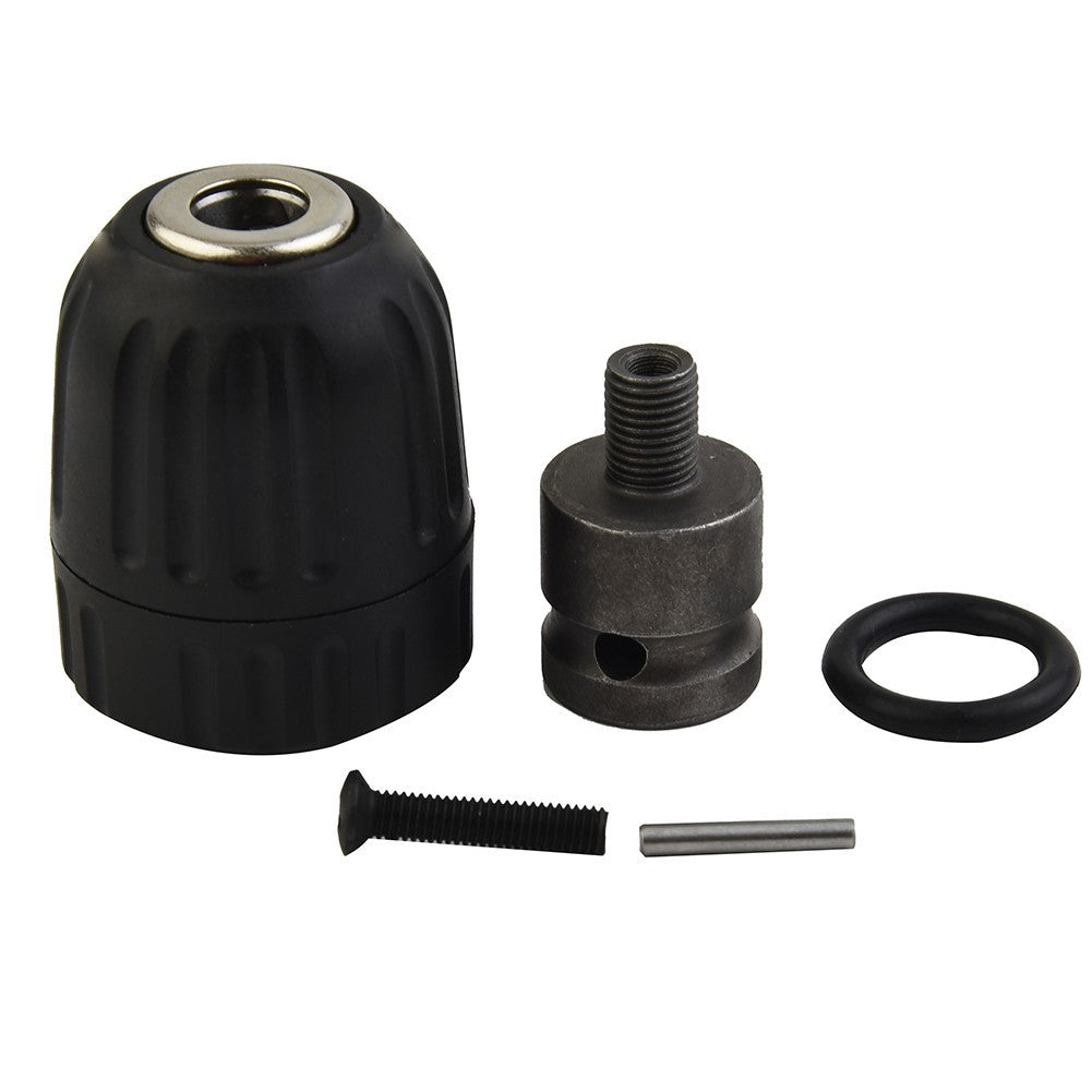 ya 25 Black - 0.8-10mm Keyless Drill Chuck 3/8-24UNF Thread Drill Bit Adapter