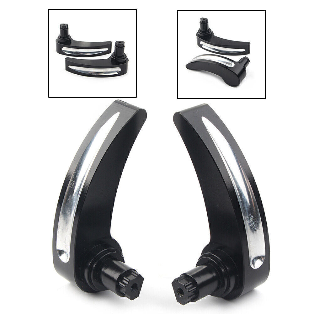 ya 12 5.21 Aluminum Black Race Saddlebag Lid Lifter for Harley Touring Road King FLT 14-18