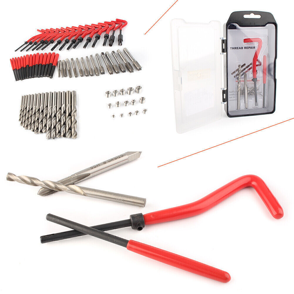 ya 5 8.7 15pcs M10x1.25 Metric Thread Repair Insert Kit Helicoil Car Pro Coil Tool