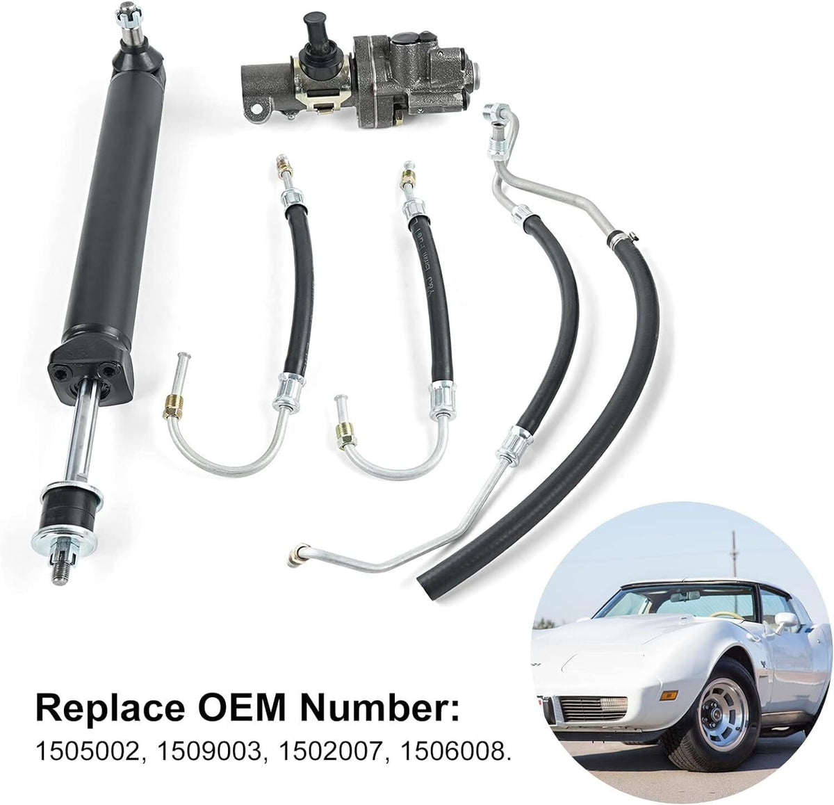 ya 11 10.28 For 1963-1979 for Chevy for Corvette Small Block Power Steering Kit Cylinde