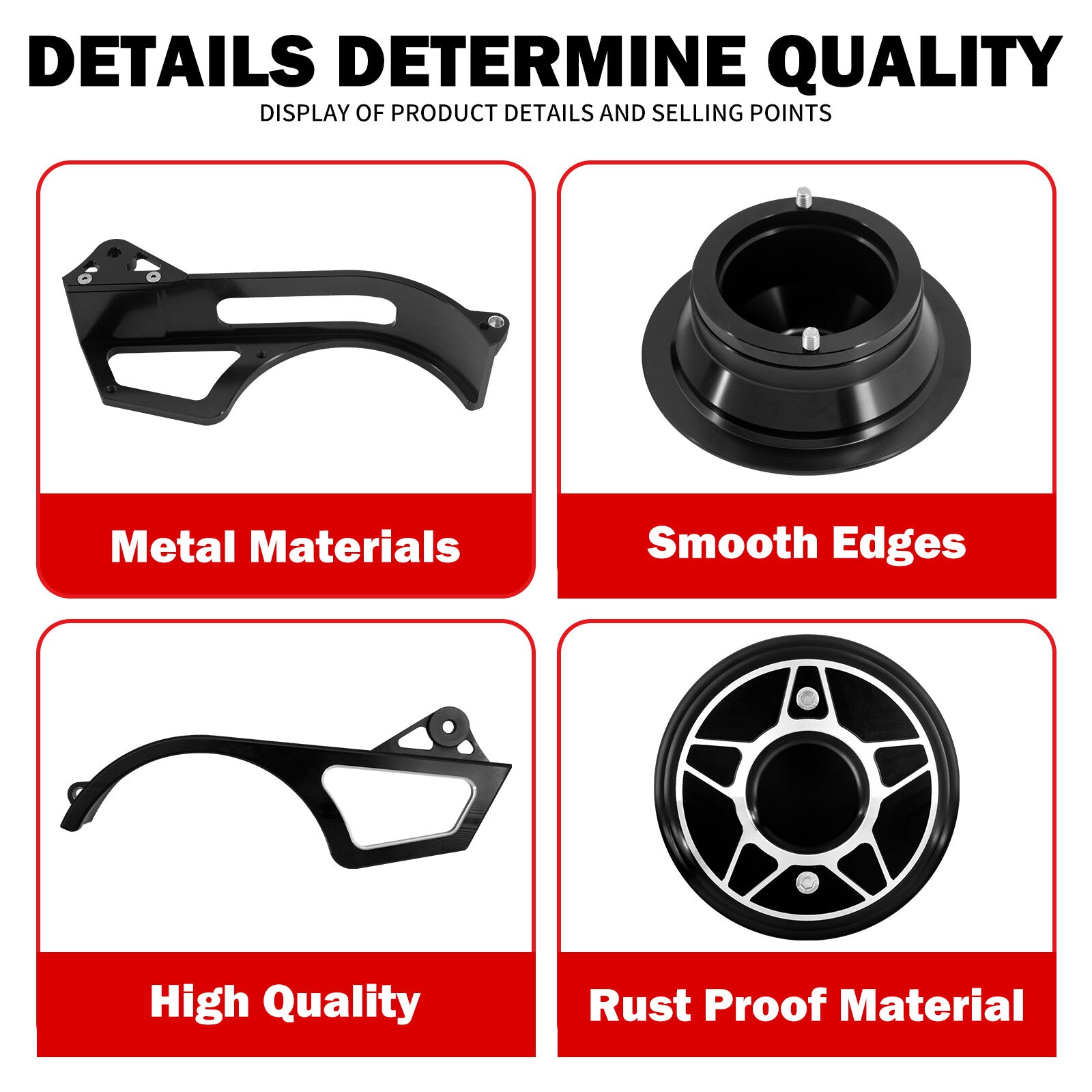 ya 5 8.7 Black Side Sprocket Pulley Engine Cover for Harley Sportster S RH1250S 2021-2023