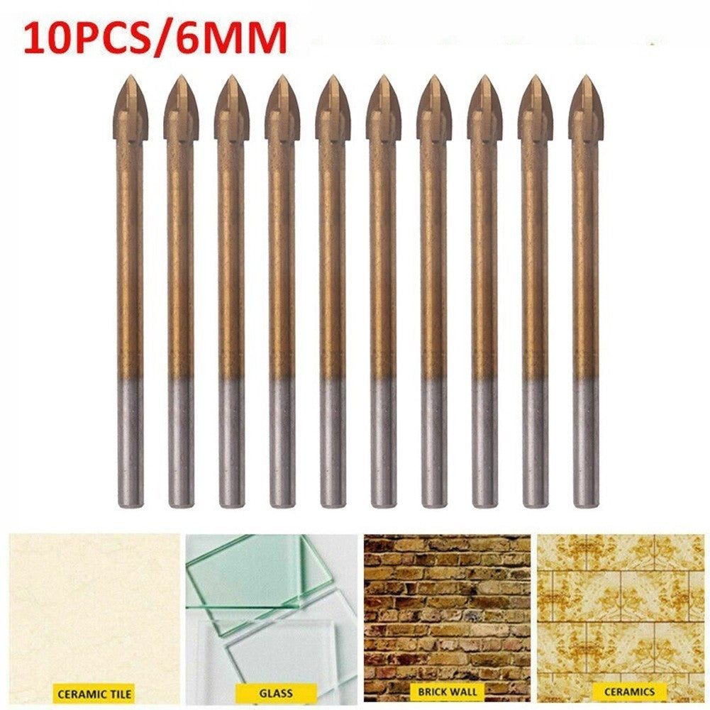 ya 25 Efficient 6mm Glass Drill Bit Set 10pcs Suitable for Various Materials