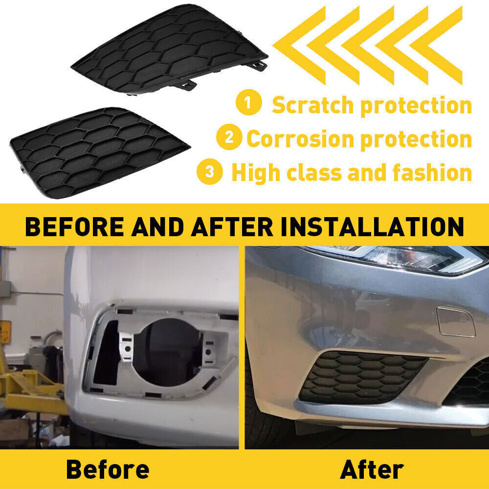 ya 1 8.5.3 Front bumper inserted fog light protective cover left+right suitable for Sentra 2016-2019