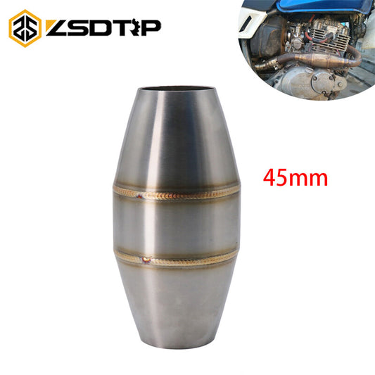 ya 4 6.17 45MM Stainless Steel I.D Pipe Muffler Expansion DB Killer Chamber