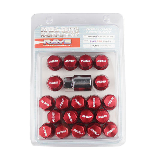 ya 8 5.27.2 Red 35mm Close End 12mmX1.25 Racing Wheel Lug Nuts for Subar Suzuk Nisan