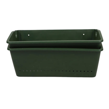ya 14 2PCS balcony plant hanger Railing Planter Fence Rail Pot Garden Hanging Planter