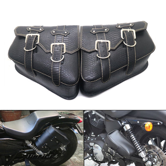 ya 11 6.5 New Saddlebags PU Crocodile Leather Pouch Bag for Harley Sportster XL 883 1200
