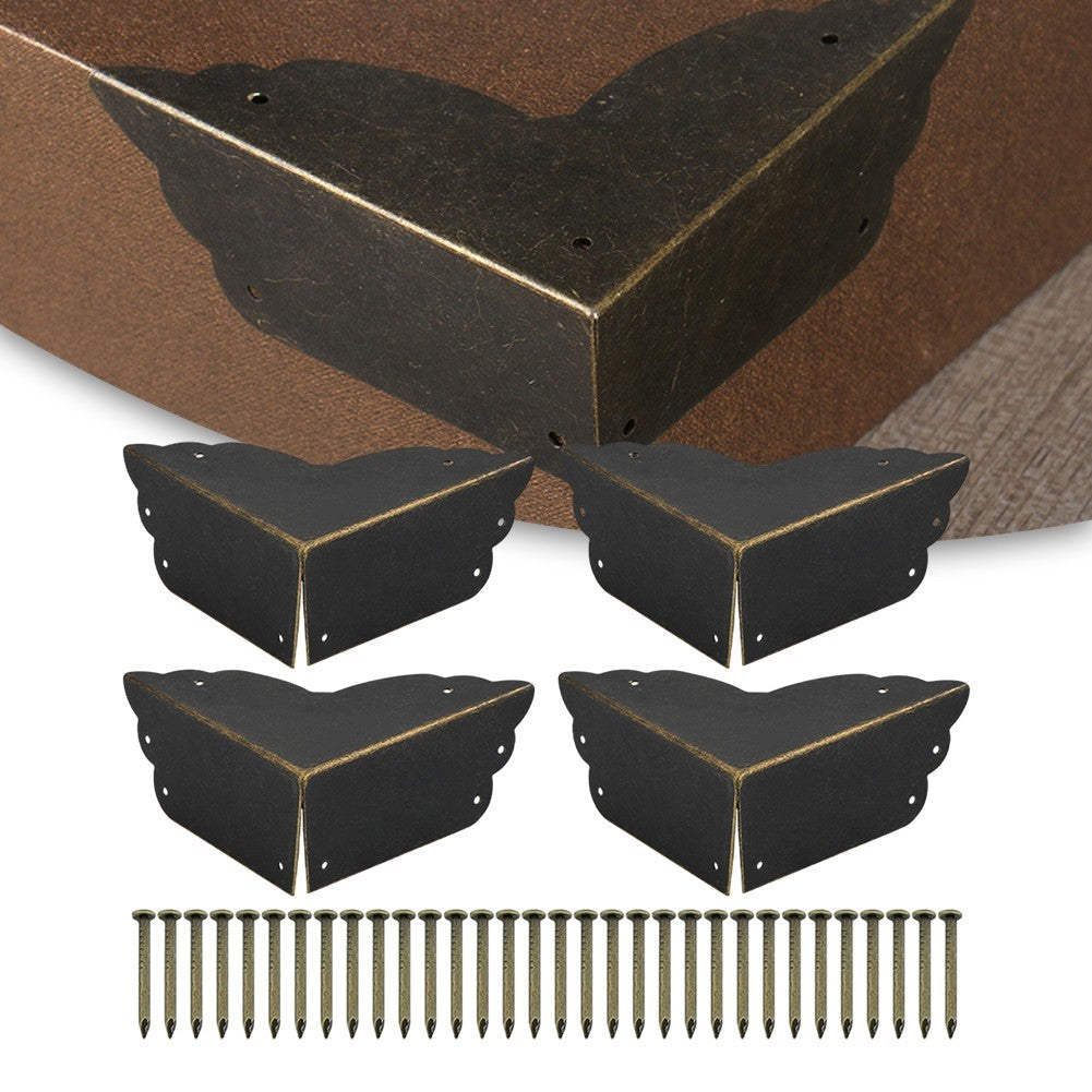 ya 26 Classic Design Corner Wrap Guards Antique Bronze Set of 4 for Furniture