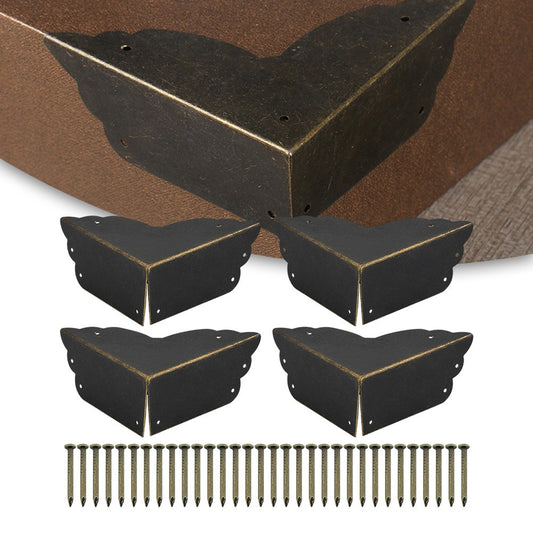 ya 26 Classic Design Corner Wrap Guards Antique Bronze Set of 4 for Furniture