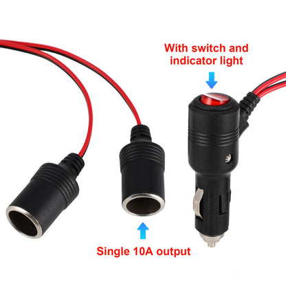 ya 5 8.7 Cigarette Lighter Switch Car Plug Charging Extension Cable Adapter