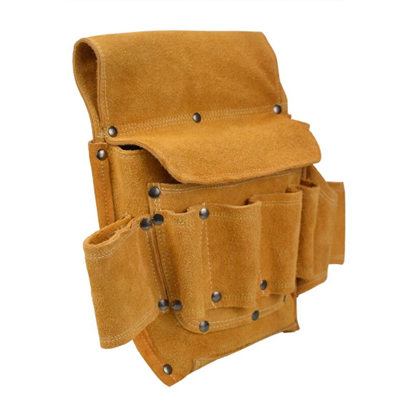 ya 26 Tool Pocket Belt Tool Bag Thickened Tool Waist Bag Cowhide Storage