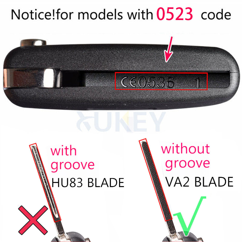 ya 5 8.7 button flip key fob case shell for Peugeot 307 308 3008 5008 VA2 CE0523