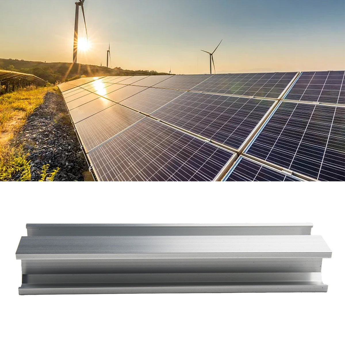 ya 15 10.20 1/2/4/8Pcs Pv Solar Panel Accessories Solar Module Bracket Mounting Rail 20CM