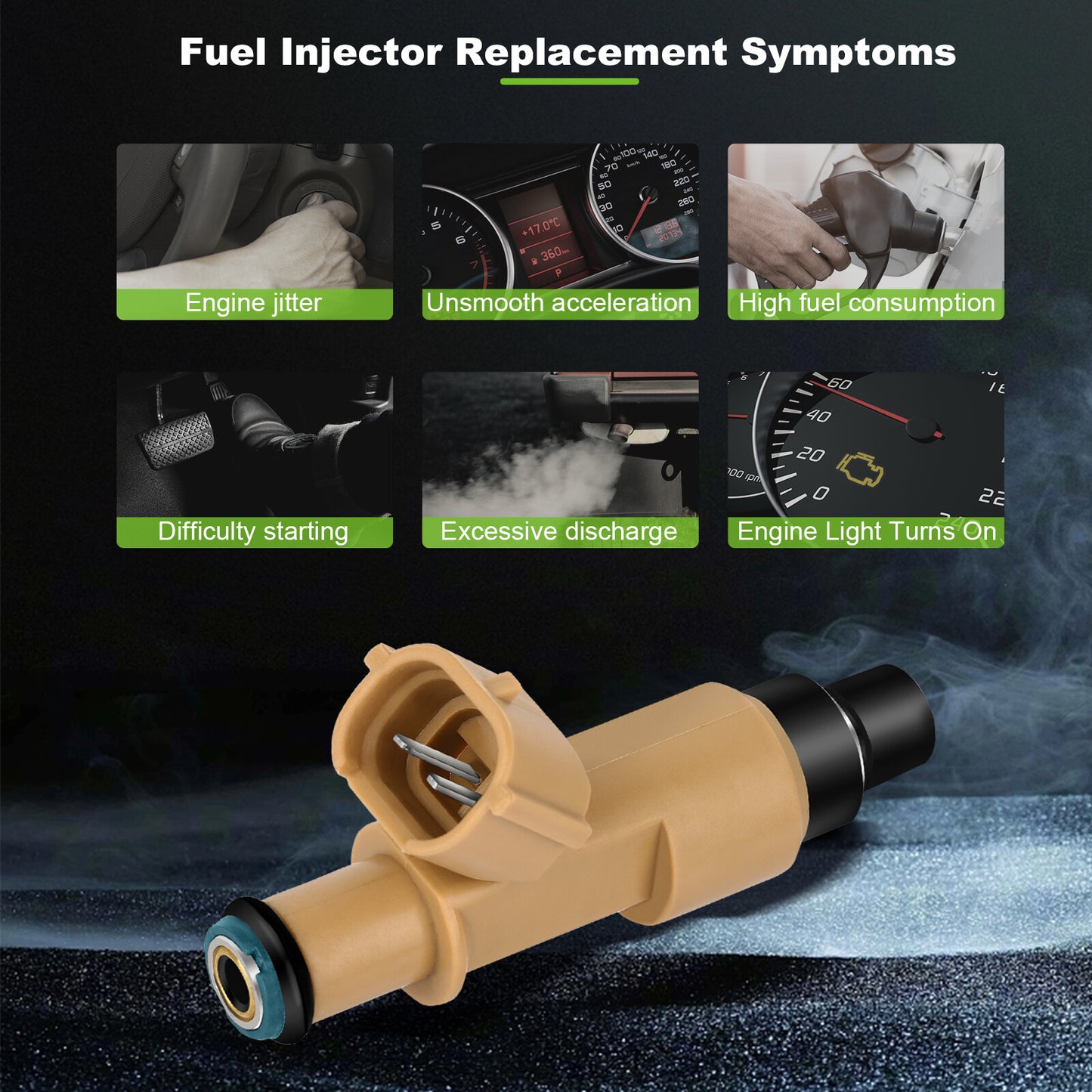 ya 1 8.5.3 4 16611-AA680Fuel Injectors for Subaru Forester Impreza Legacy Outback 2.5L