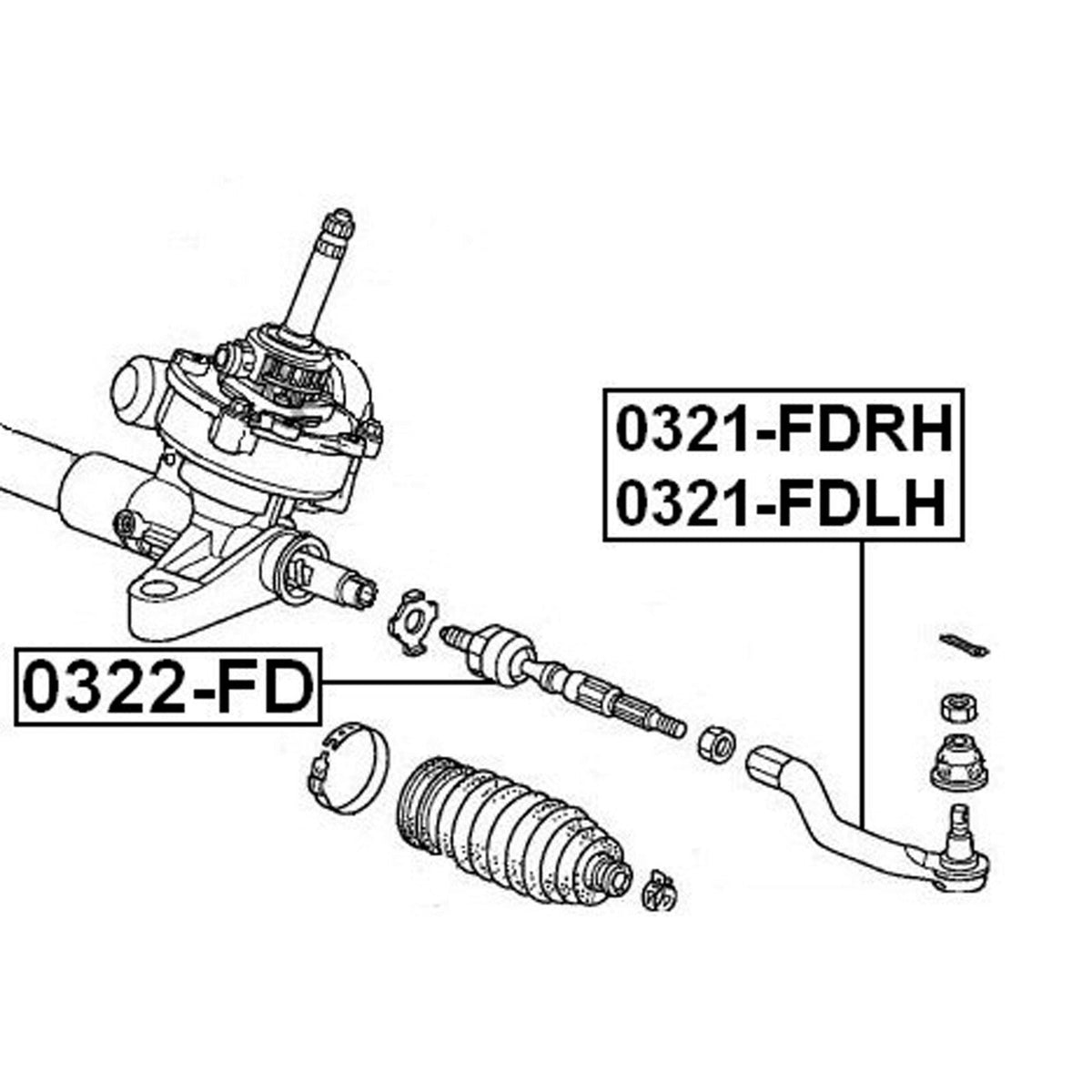 ya 11 10.28 2-Piece Front Outer Tie Stick End Pair Set L/R for Honda for Civic 2006-201